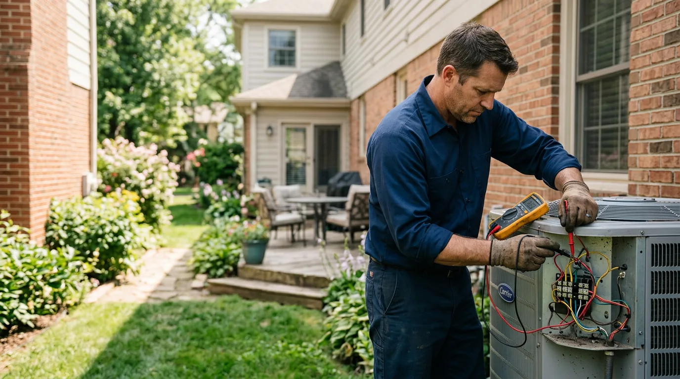 HVAC technician working near Bonner Springs, KS